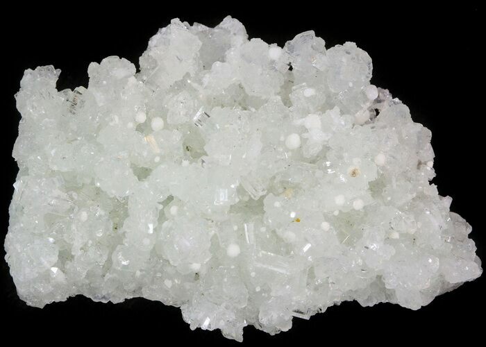 Apophyllite Crystals and Gyrolite on Prehnite - India #44367
